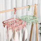 Gantungan Baju Serbaguna 32 Jepit Jemuran Hanger Lipat Multifungsi — 2
