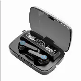 Headset Bluetooth Wireless TWS M19 dengan Powerbank dan Flashlight — 1