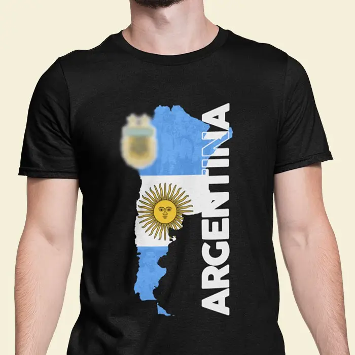 T Shirt Baju Football Tim Nasional Sepak Bola Argentina