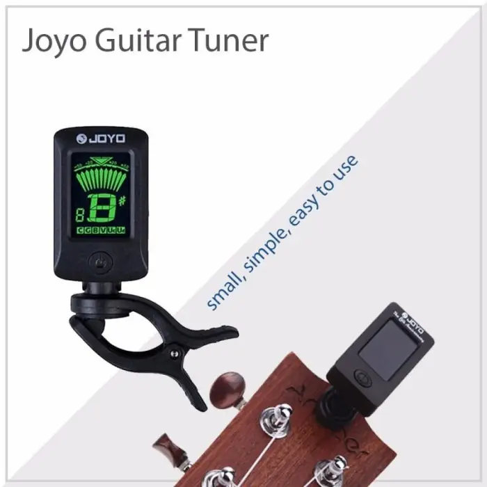 Tuner Gitar Bass Ukulele Jepit Digital Chromatic Dengan Layar Lcd