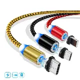 Kabel Casan Magnet Micro USB Type C iPhone 1 Meter — 9
