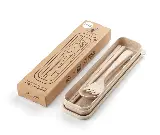 Sendok Garpu Sumpit Set Korea / Alat Makan Set Bahan Jerami Gandum — 1