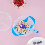 Mangkok Set Bayi Silikon Anti Tumpah dengan Sendok dan Tutup — 6