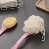 Shower Puff Dan Sikat Punggung 2in1 Pembersih Penggosok Badan 2 Sisi — 4