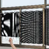 Kaca Tirai Gulung Roll Pelindung Panas Dashboard Motif Hitam Polos — 3