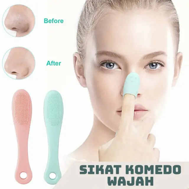 Sikat Silikon Pembersih Komedo Hidung Blackhead Finger Brush