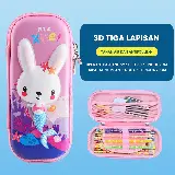 Pencil Case Kotak Tempat Pensil 3D Timbul Karakter Duyung — 1