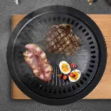 Alat Pemanggang Daging Bbq Grill Pan Korean Bulat Portable 32cm — 3