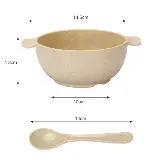 Mangkok 1 Set Korea Tempat Makan Anak Wheat Straw Mangkuk Binaural - Random — 7