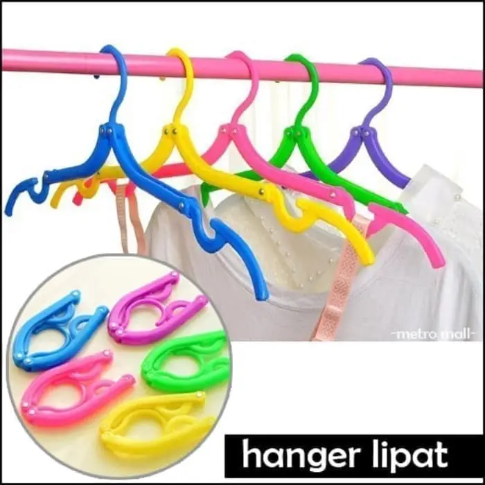 Hanger Lipat Portable Kecil Traveling Gantungan Baju Lipat Serbaguna