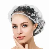 Penutup Rambut Plastik Mandi Cat Rambut Double Karet Transparan — 1