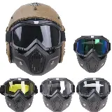 Kacamata Google Full Face Helm Masker Motor Paintball Airsoft Trail — 6
