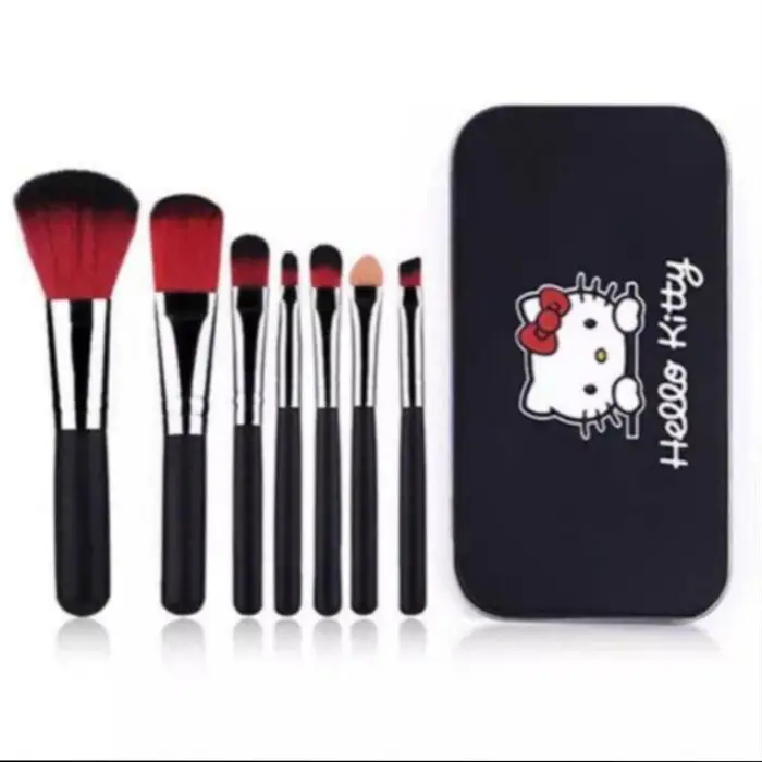 Kuas Make Up 1 Set Makeup Tools Brush Set 7 In 1 Hello Kitty