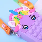 Tas Selempang Pop It 3d Karakter Unicorn Rainbow Mini Kecil Anak — 7
