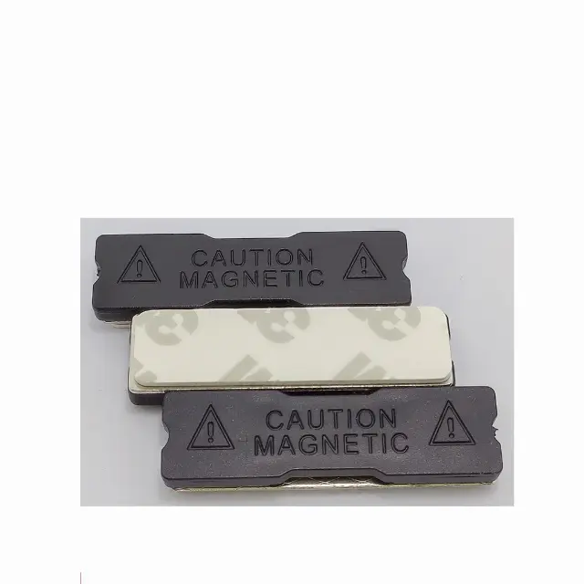Nametag Magnet Caution Grade Super dengan Plat Besi Anti Karat