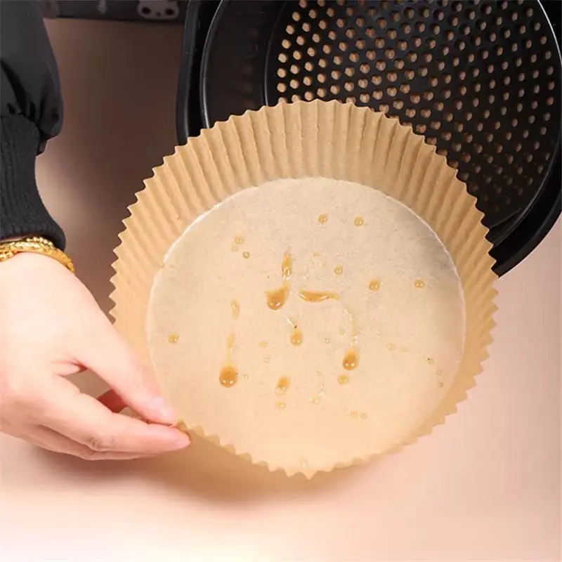 Kertas Alas Air Fryer 50 Pcs Anti Lengket 16cm Air Fryer Paper