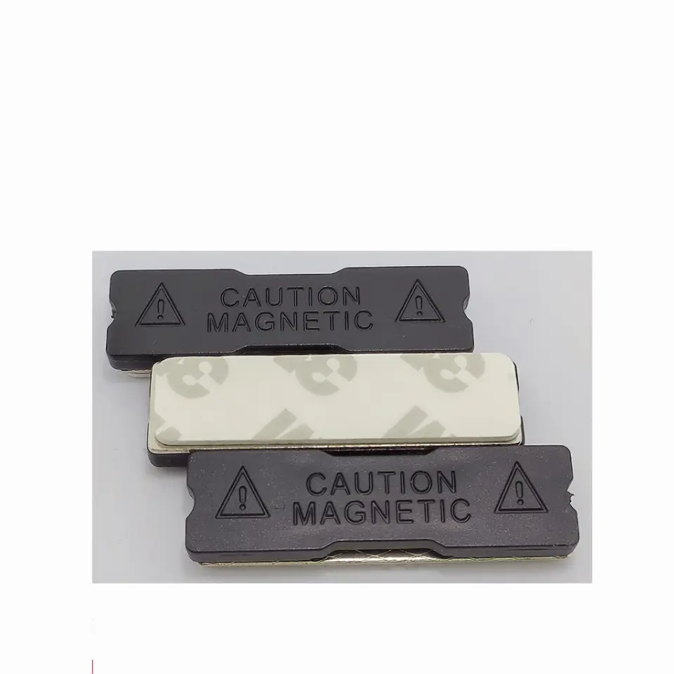 Nametag Magnet Caution Grade Super dengan Plat Besi Anti Karat