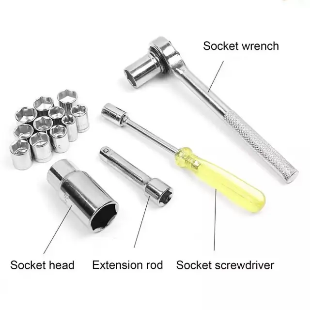 Kunci Socket Soket Pas Set 40pcs Peralatan Bengkel Kemasan Koper