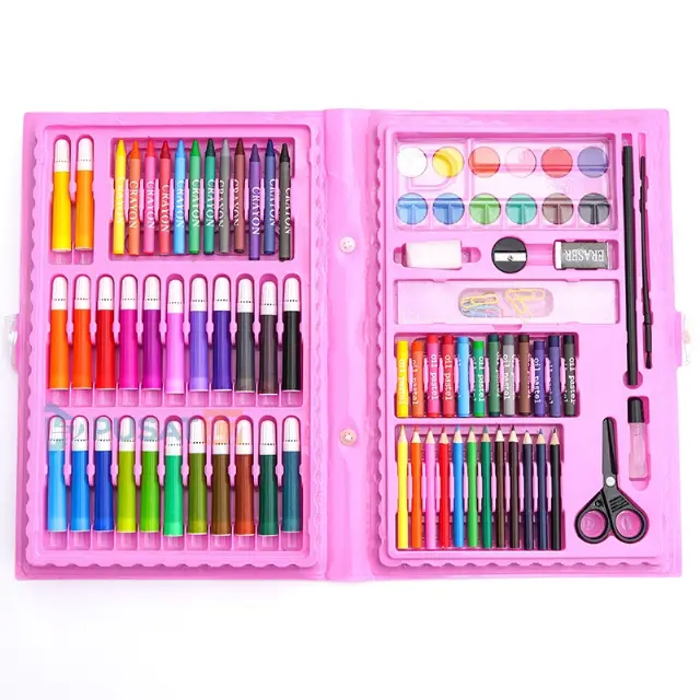 Pensil Warna Crayon Art Painting Set Mewarnai Menggambar 86pc