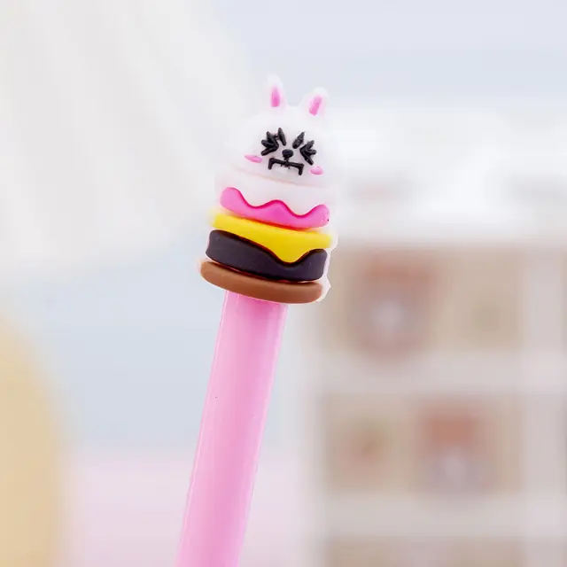 Pulpen Gel Karakter Kartun Jepang Hamburger Line Brown Doraemon