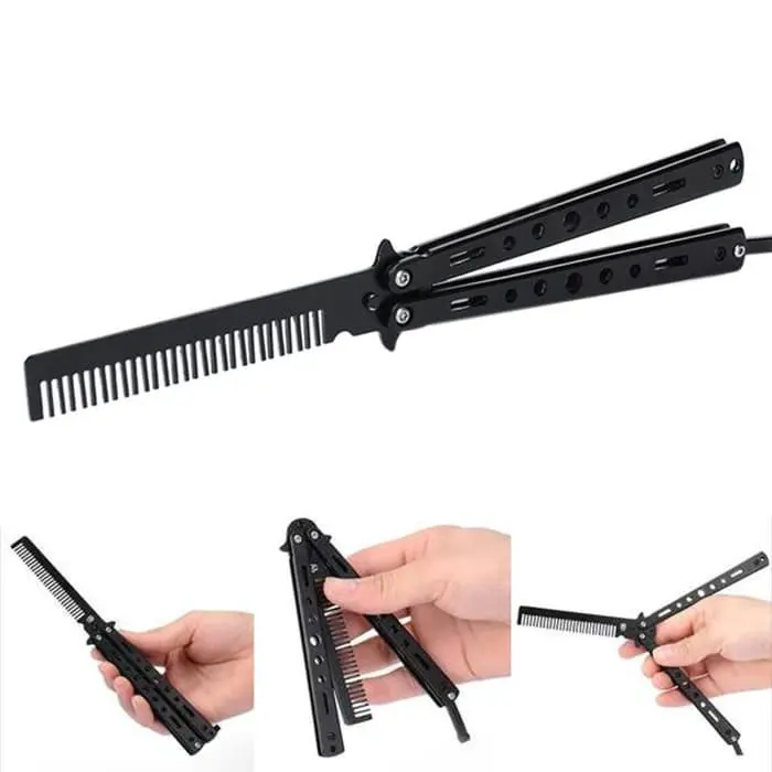 Sisir Besi Lipat Butterfly Balisong Training Trick Benchmade