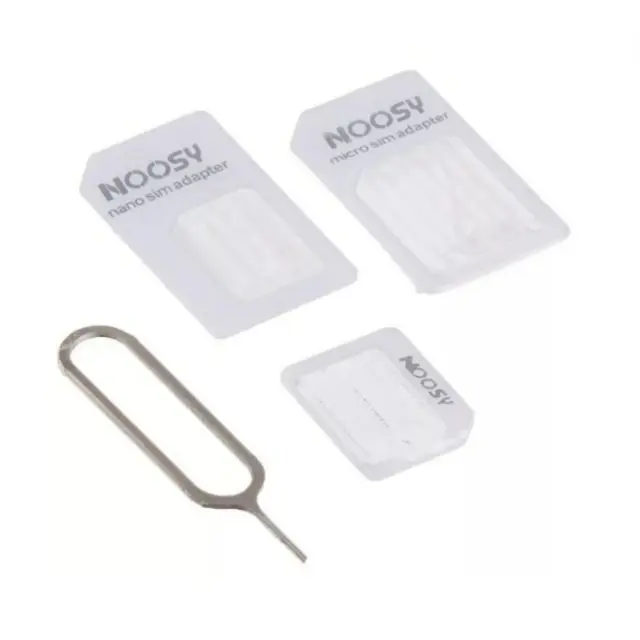 Set Adapater Sim Card Nano Micro Pin dengan Dudukan kartu 4in1