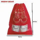 Tas Serut Penyimpanan Sepatu dan Sendal Kantong Sepatu Tali Serut — 1