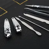 Set 7 Pcs Gunting Kuku Nail Art Set Perlengkapan Manicure Pedicure — 4
