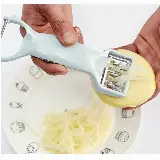 Pisau Kupas Peeler Kentang Sayur Buah Mutifungsi Dengan Parut Keju — 1