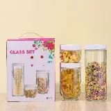 Toples Kaca 3in1 Serbaguna Seal Toples Snack Kedap Udara Aesthetic — 6