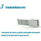 Jam Mini Tempel Pada Mobil Digital LCD Transparan Kecil — 4