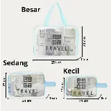 Tas Pouch Travel Kosmetik Wanita Transparan Premium — 9