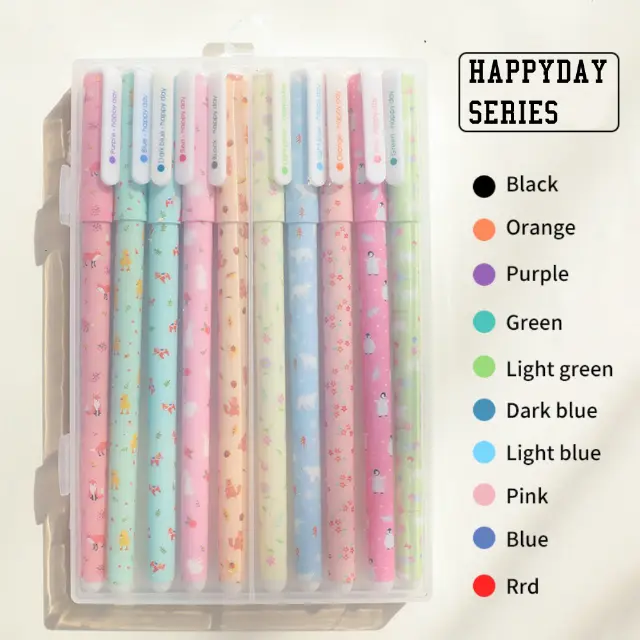 Pulpen Gel Warna Warni Karakter / Pulpen Lucu Korea Unicorn 10in1 Box
