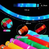 Mainan LED Pop Fidget Tubes Pop Tubes Lampu LED 60 Cm — 2