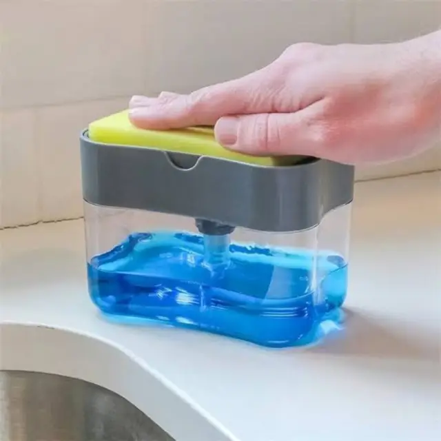 Dispenser Sabun Cair Cuci Piring Pump Holder Spons Serbaguna
