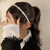 Bando Mutiara Korea Headband Permata Elastis dan Nyaman — 4