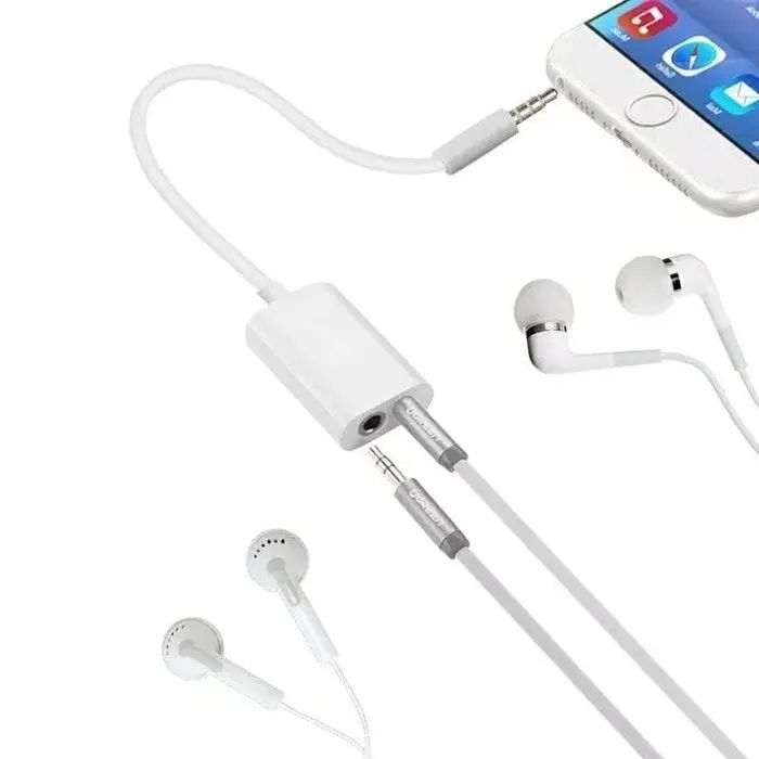Jack Splitter Konektor Audio 3.5mm 2 Male 1 Female 2in1