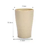 Gelas 1 Set Wheat Straw Isi 4 Anti Banting Cangkir Warna Warni — 5