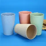 Gelas 1 Set Wheat Straw Isi 4 Anti Banting Cangkir Warna Warni — 4