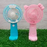 Kipas Angin Genggam Tangan Karakter Dengan Penyangga HP — 1