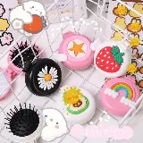 Sisir Cermin Lipat Bulat Rambut Mini Karakter 2 In 1 — 3