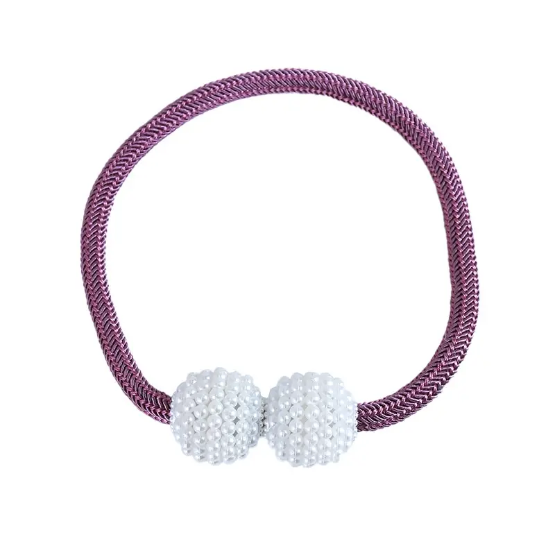 Pengait Cantolan Tali Pengikat Gorden Cantik Kain Magnet Mutiara 1 Pc