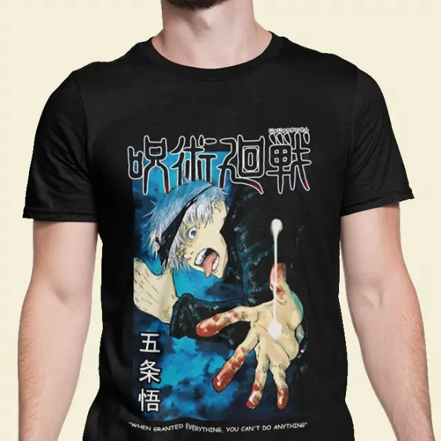 Baju Kaos Jujutsu Kaisen Satoru Gojo Seiyuu Sukuna Yuji Itadori