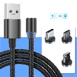 Kabel Casan Magnet Micro USB Type C iPhone 1 Meter — 5