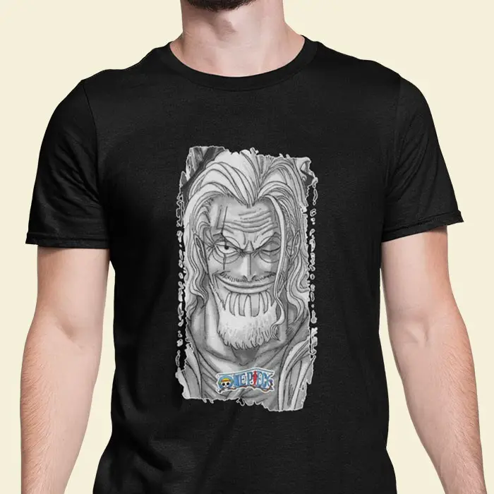 Tshirt Baju Kaos Karakter Silvers Rayleigh One Piece Hitam