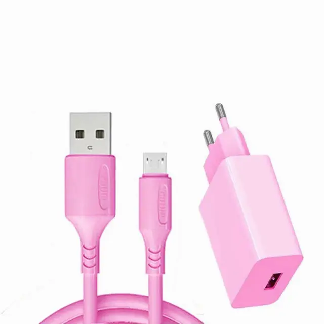 Travel Adaptor Charger MACARON Fast Charging 3.1A dan Cable Micro USB