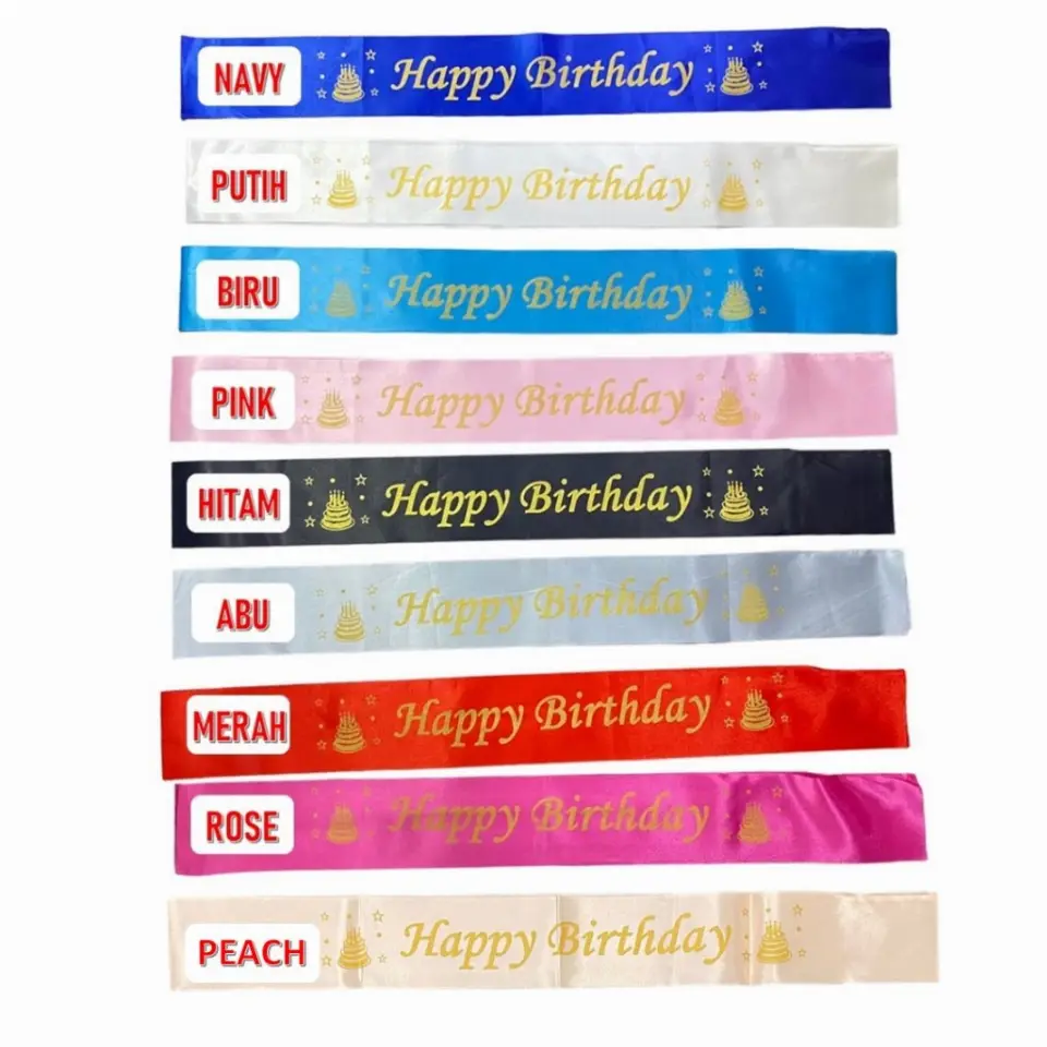 Selempang Sash Ulang Tahun Selendang Happy Birthday