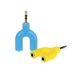 Splitter Audio Jack Splitter Jack 3.5 To Dual Female U Shape 2in1 — 3