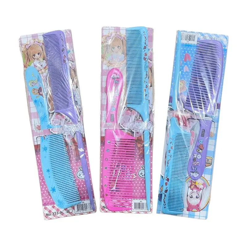 Sisir Rambut Korea Motif Gagang Jumbo Runcing Warna 2 Pcs
