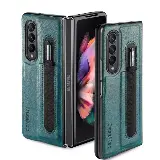 Premium Hard Case Casing Samsung Galaxy Z Fold 3 Kulit Pen Holder — 3